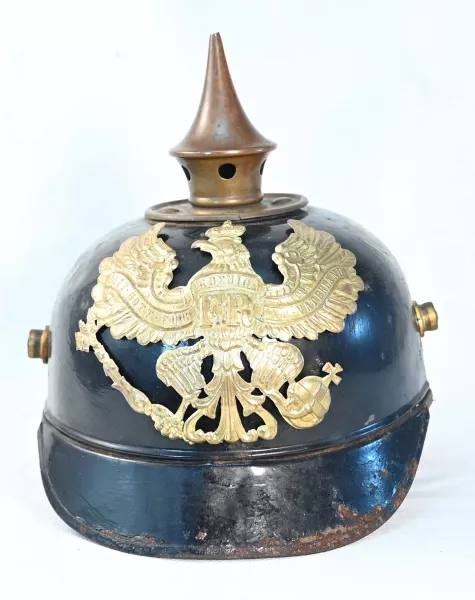 Prussian Ersatz Black Lacquered Metal Helmet Visuel 1 principal